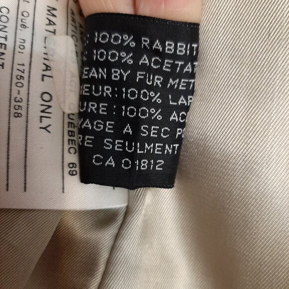 Vintage Opera Women's Brown Genuine Rabbit Fur Coat Size M - Picture 6 of 10